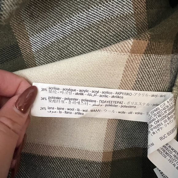 Zara Plaid Oversized Flannel Shacket - Picture 5 of 5